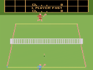 Tennis title screen for Atari 2600